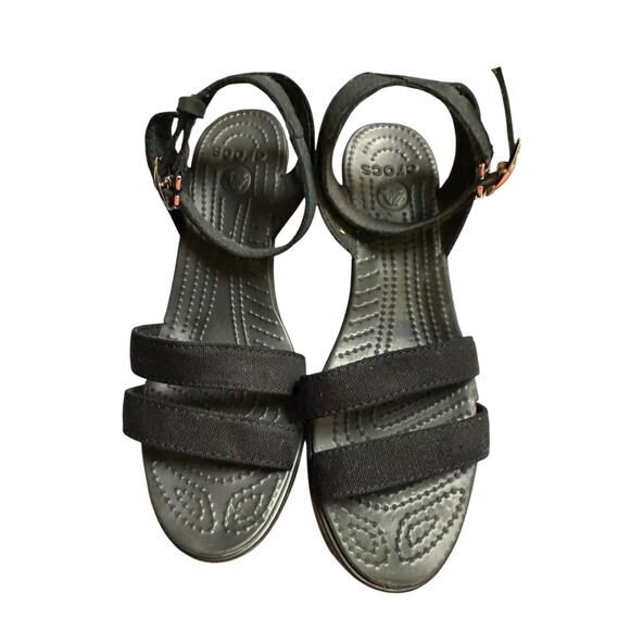 Crocs Sandals Sling Backs, Women's Size 8, Black-Read Description - Picture 1 of 5